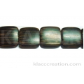 Old Palm Wood Flat Square Beads 20x20x5mm